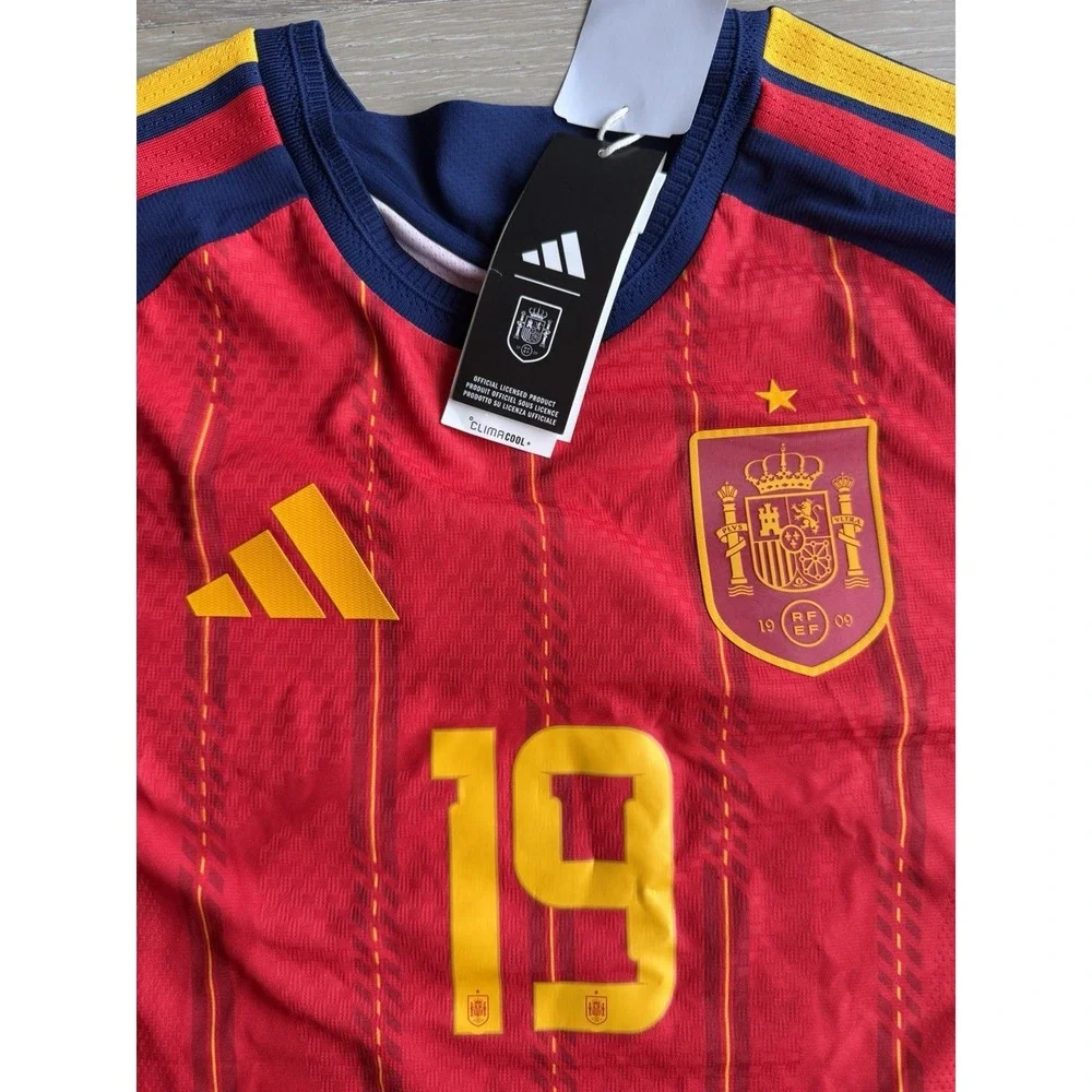 MEDIUM Lamine Yamal Spain National Team adidas 2026 Home Authentic Jersey NEW